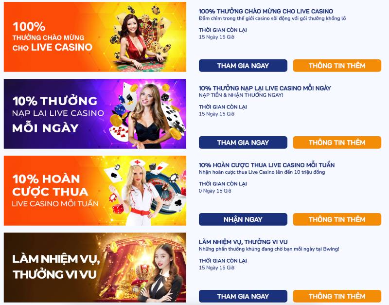 Khuyến Mãi Bong88 - Cập Nhật Tất Cả Ưu Đãi Mới Nhất 2025 3 Live casino - Sòng bài online, thưởng đầy túi