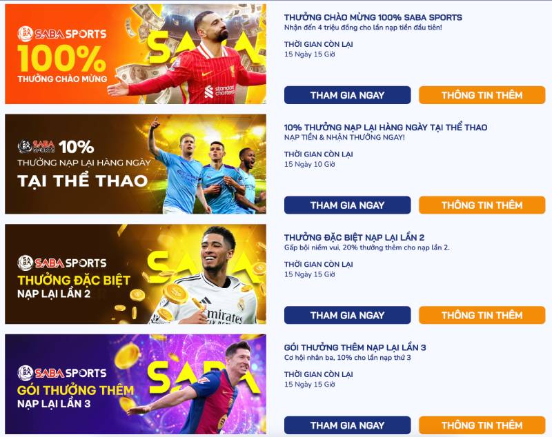 Khuyến Mãi Bong88 - Cập Nhật Tất Cả Ưu Đãi Mới Nhất 2025 2 Ưu đãi thể thao - Nạp lần nào, thưởng lần đó