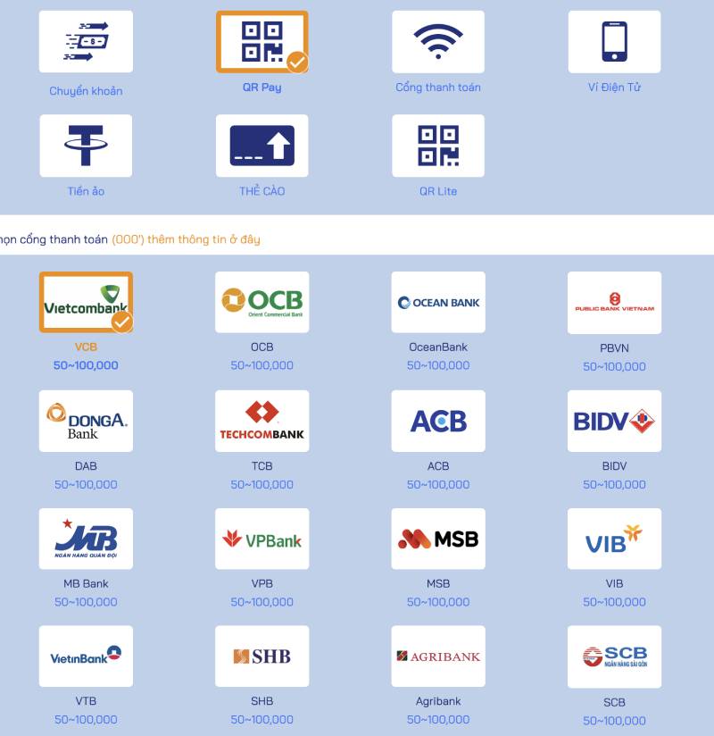 Hướng Dẫn Nạp Tiền Bong88 Bằng Nhiều Phương Thức 3 Nạp tiền qua QR Pay - Quét mã cực nhanh